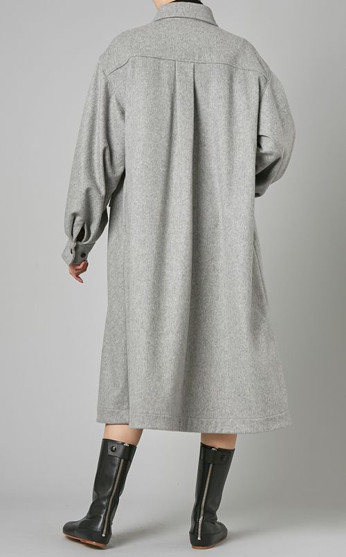 ウールシャツカラーコート