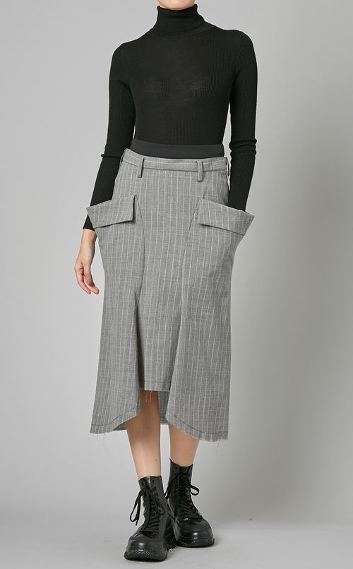 ウールレイヤードウエストスカート