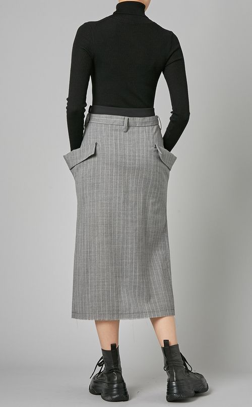 ウールレイヤードウエストスカート