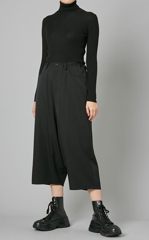 ウールサルエルショートパンツ