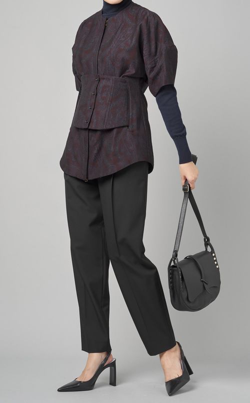 コルセット付ジャガードジャケット