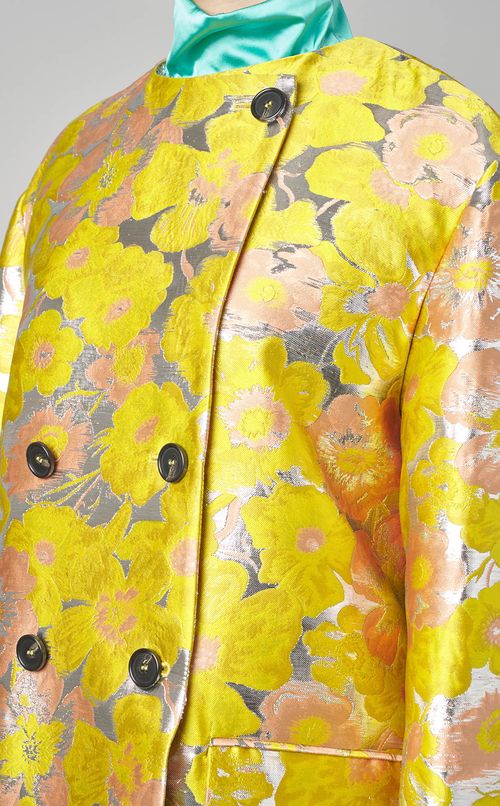 フラワージャガードコクーンコート