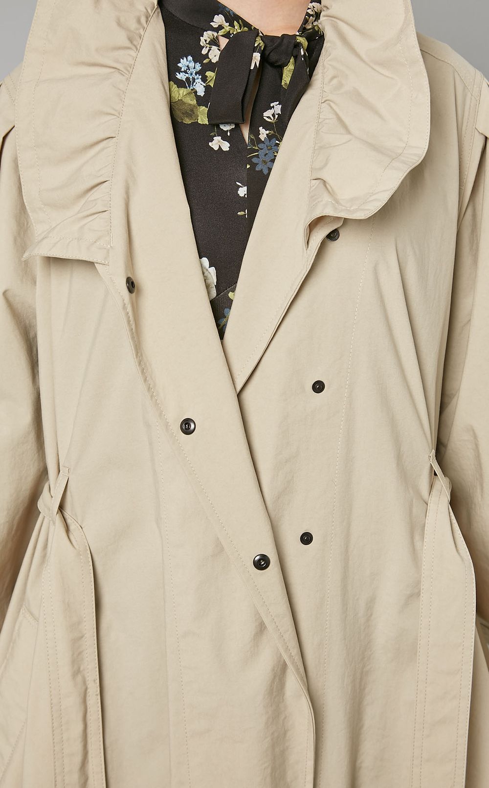 【Isabel marant】「フレアンヌ」トレンチコート ISABEL MARANT|フリルカラーロングトレンチコート