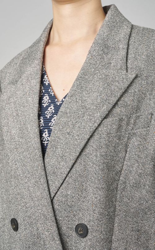 ネップツイードダブルブレストジャケット