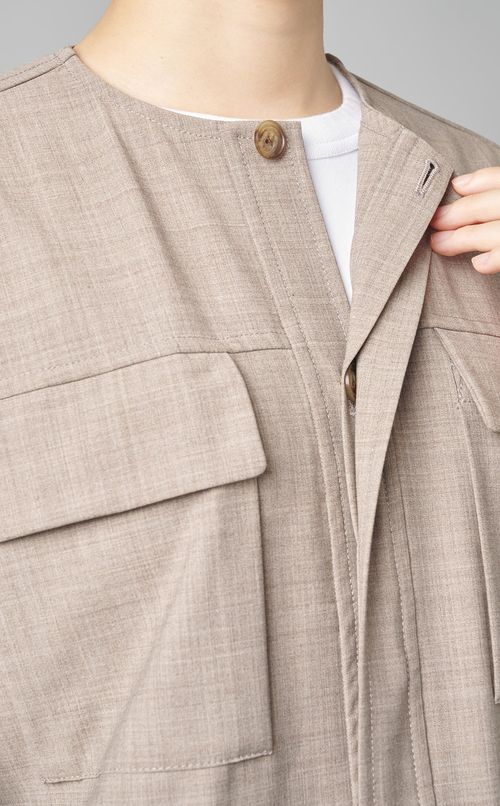 ウールトロベルト付ブルゾン