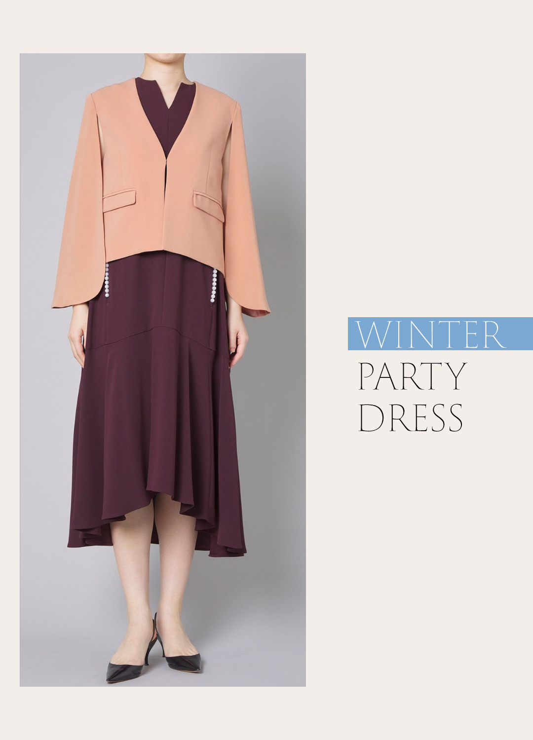 冬の結婚式におすすめのドレスにケープジャケットをオン