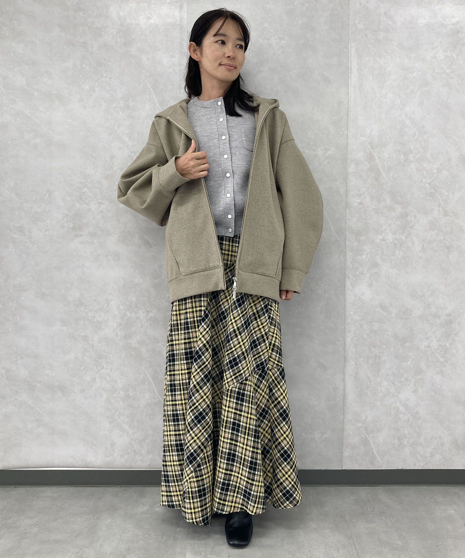 MAISON SPECIAL｜ランダムチェックフレアスカート