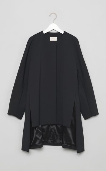 ジャージーノーカラーコート