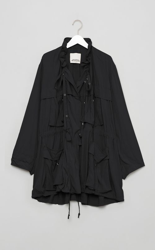 オーバーサイズロールスリーブコート