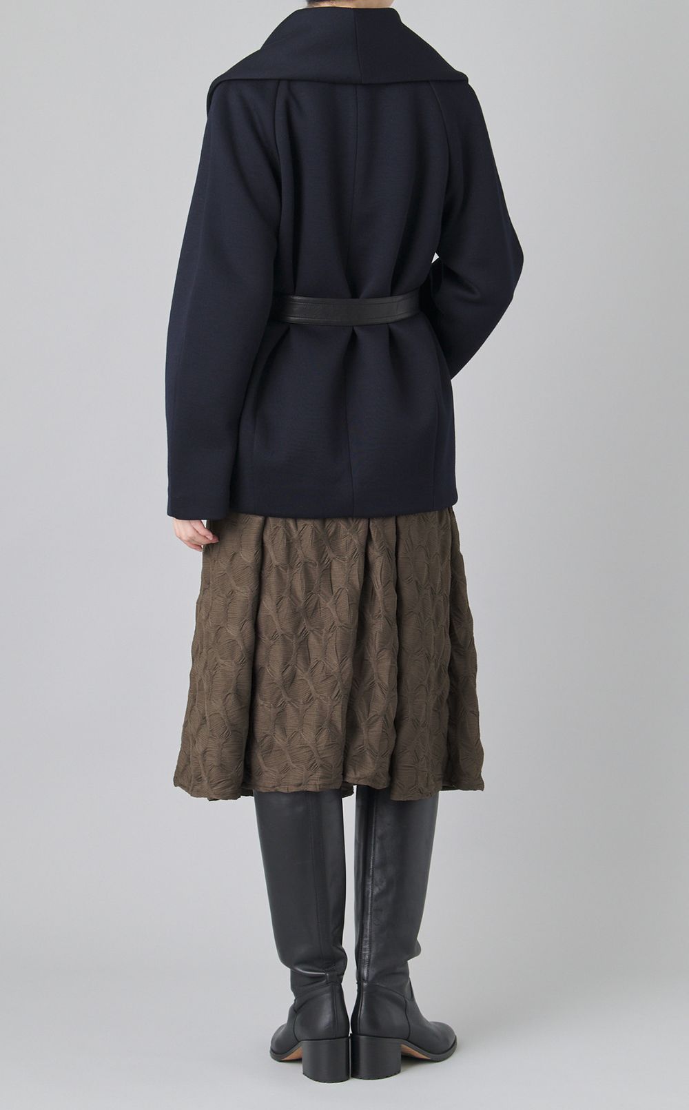 ショールカラーダンボールニットコート