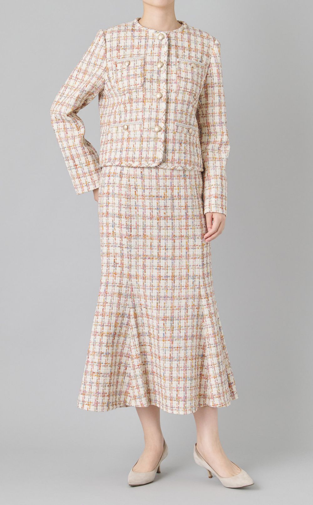 ツイードマーメイドスカート