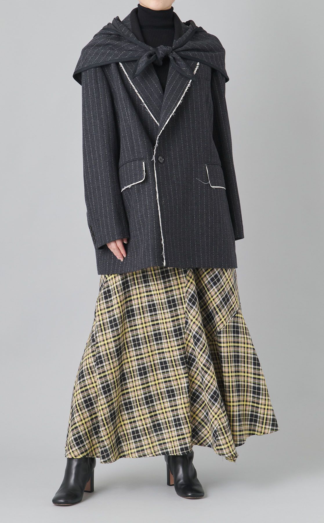 MAISON SPECIAL｜ランダムチェックフレアスカート