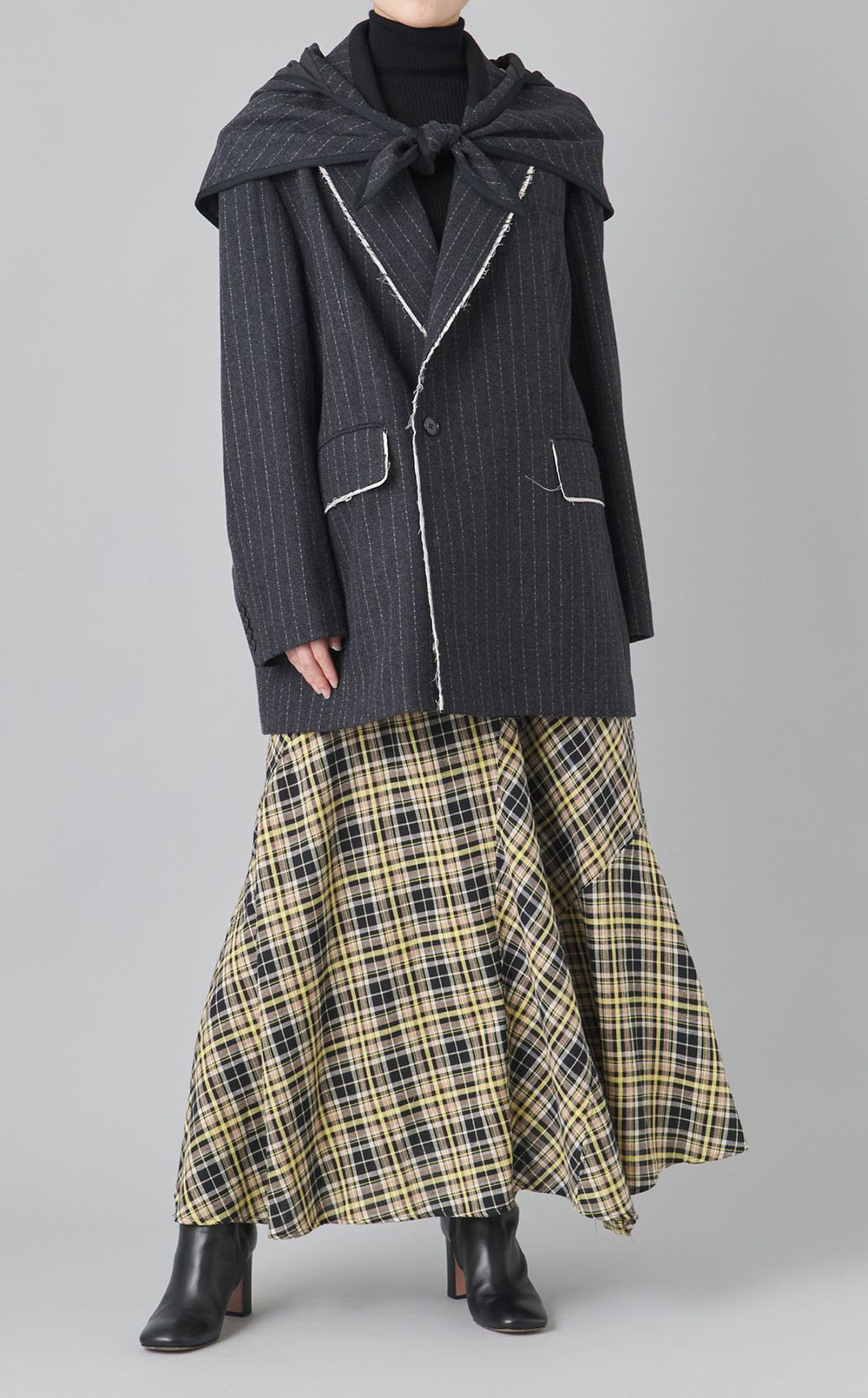 ランダムチェックフレアスカート