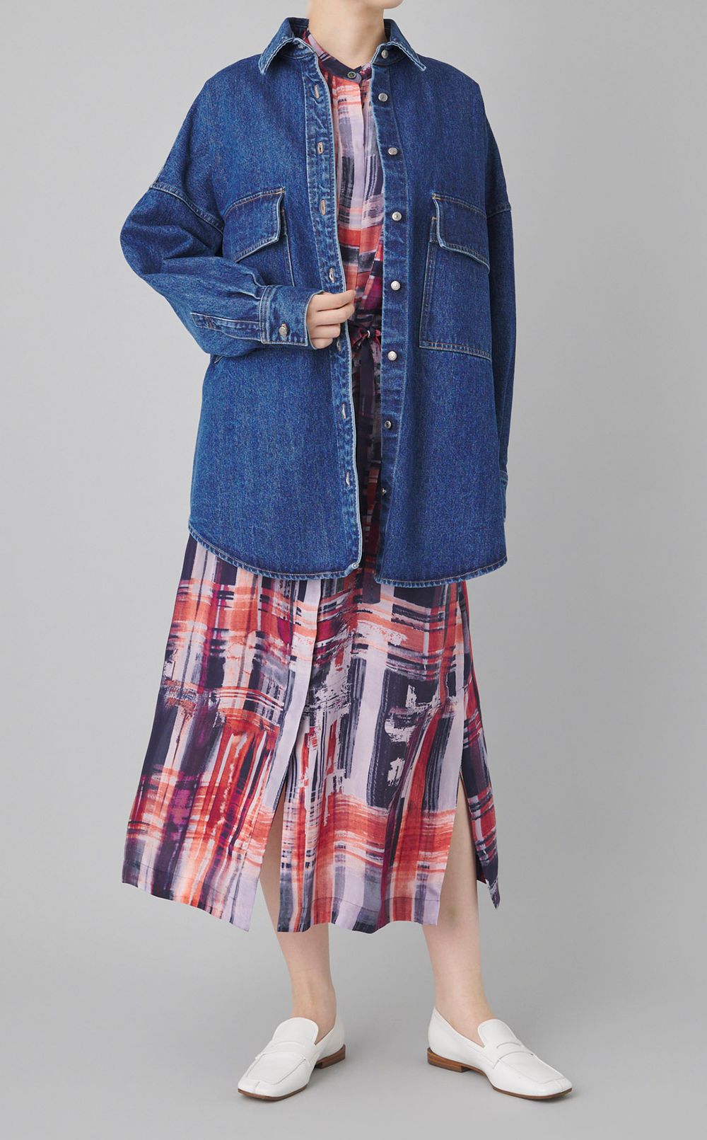 ペインティングプリントロングワンピース