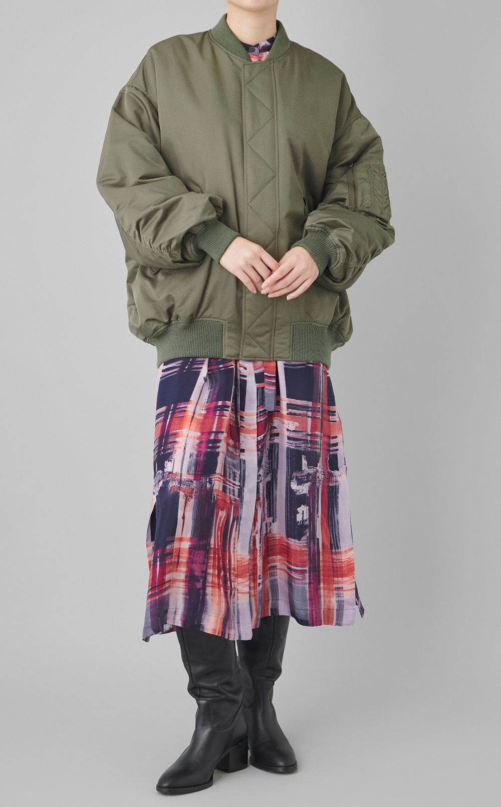 ペインティングプリントロングワンピース