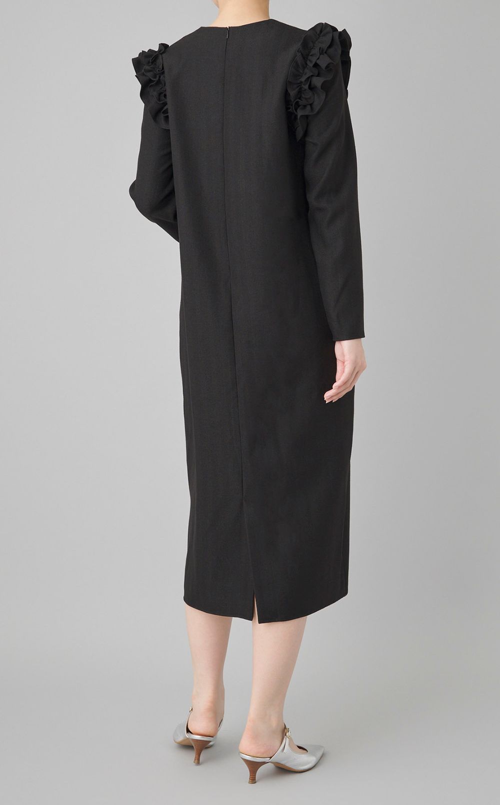 フリルスリーブリボンワンピース