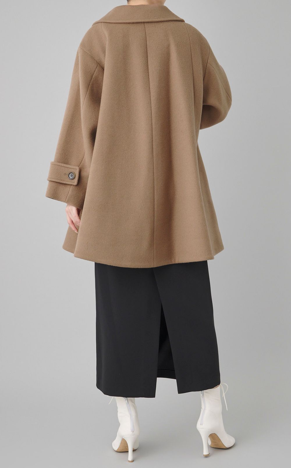 Aラインウールミドルコート