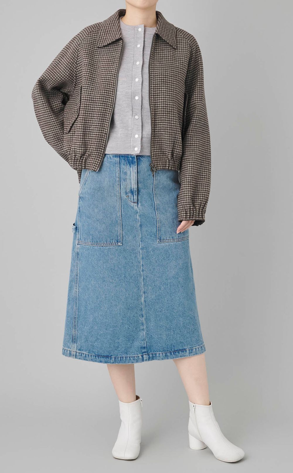 ウールショートギャザーブルゾン