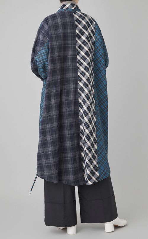 チェックオーバーモッズコート