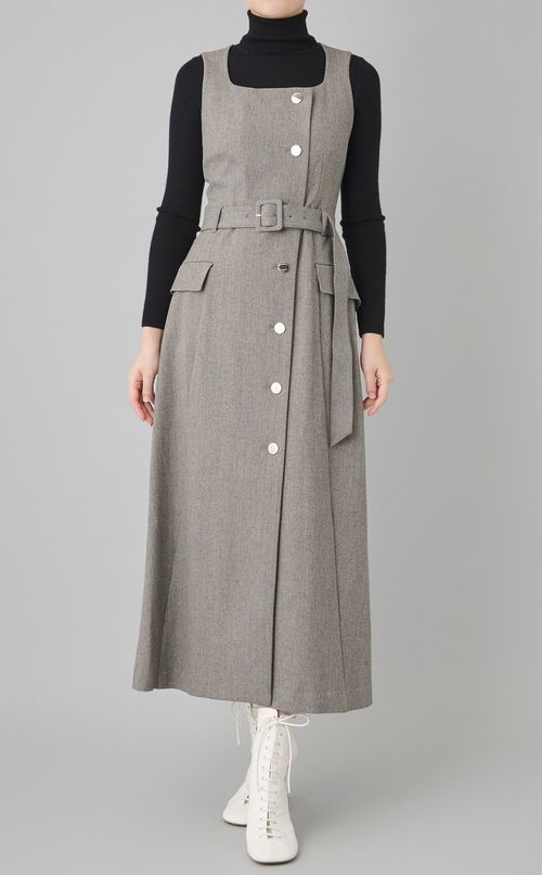 ダブルヘリンボーンジレワンピース