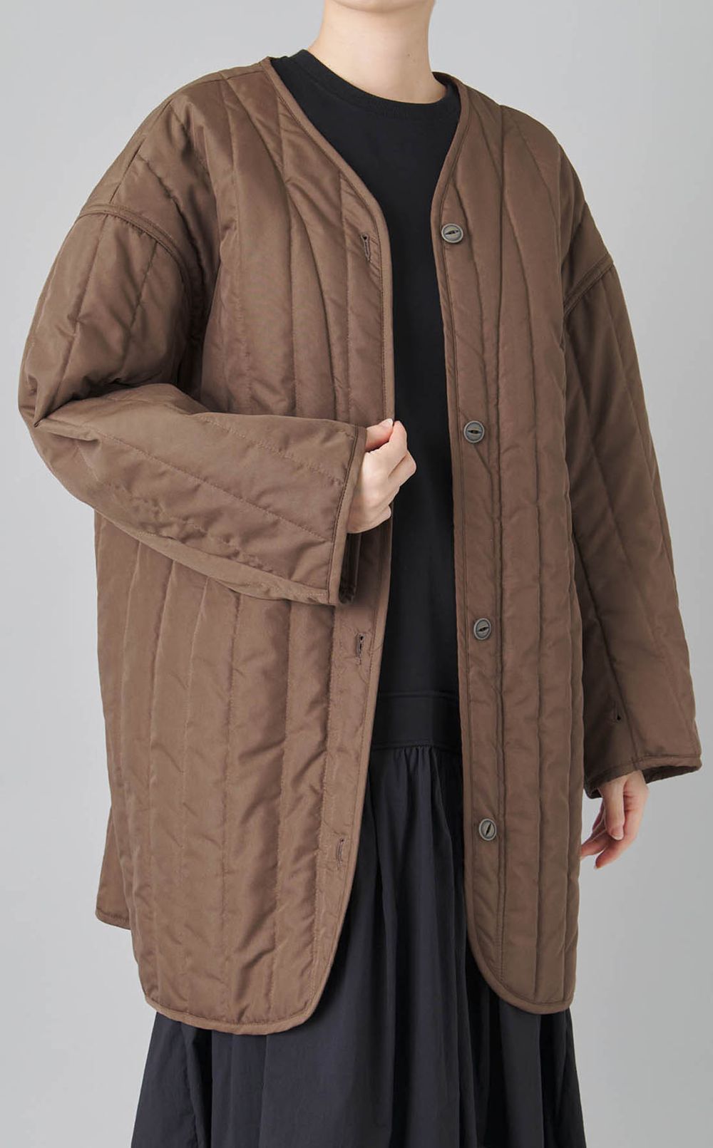 ロングステンカラーコート