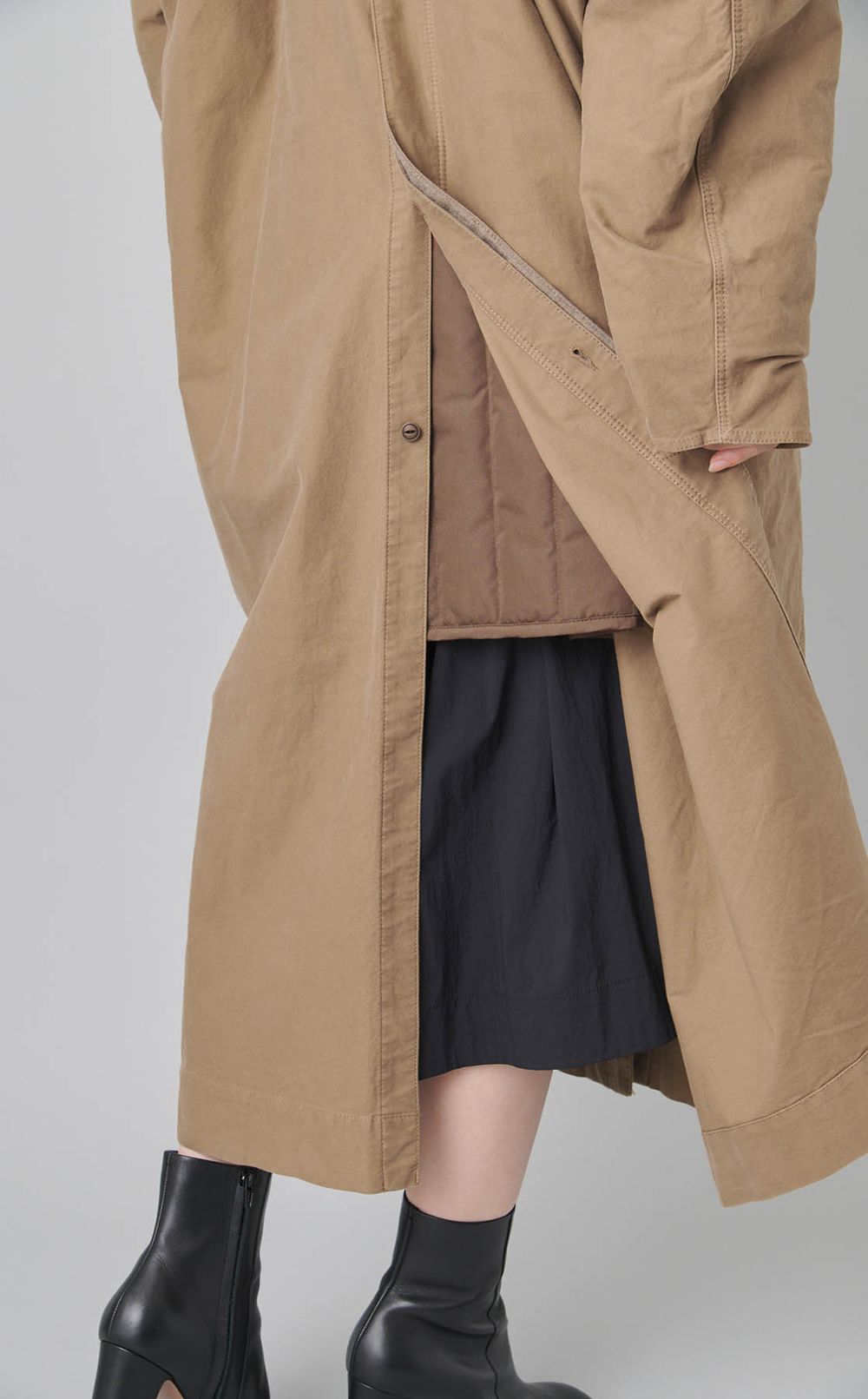 ロングステンカラーコート