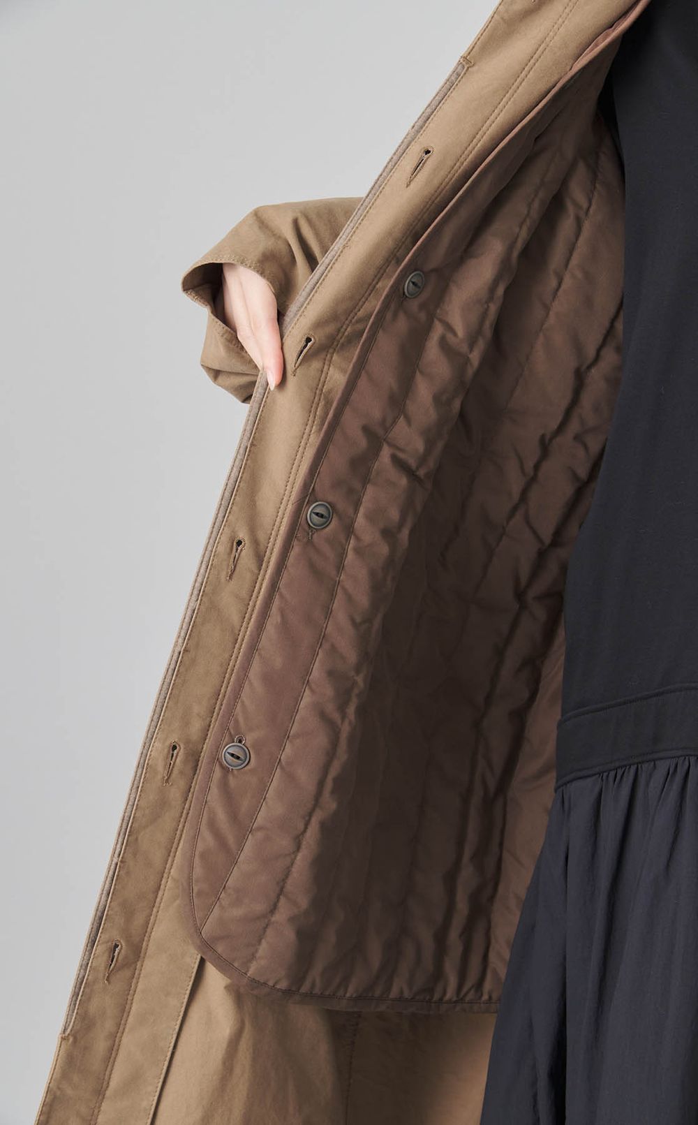 ロングステンカラーコート