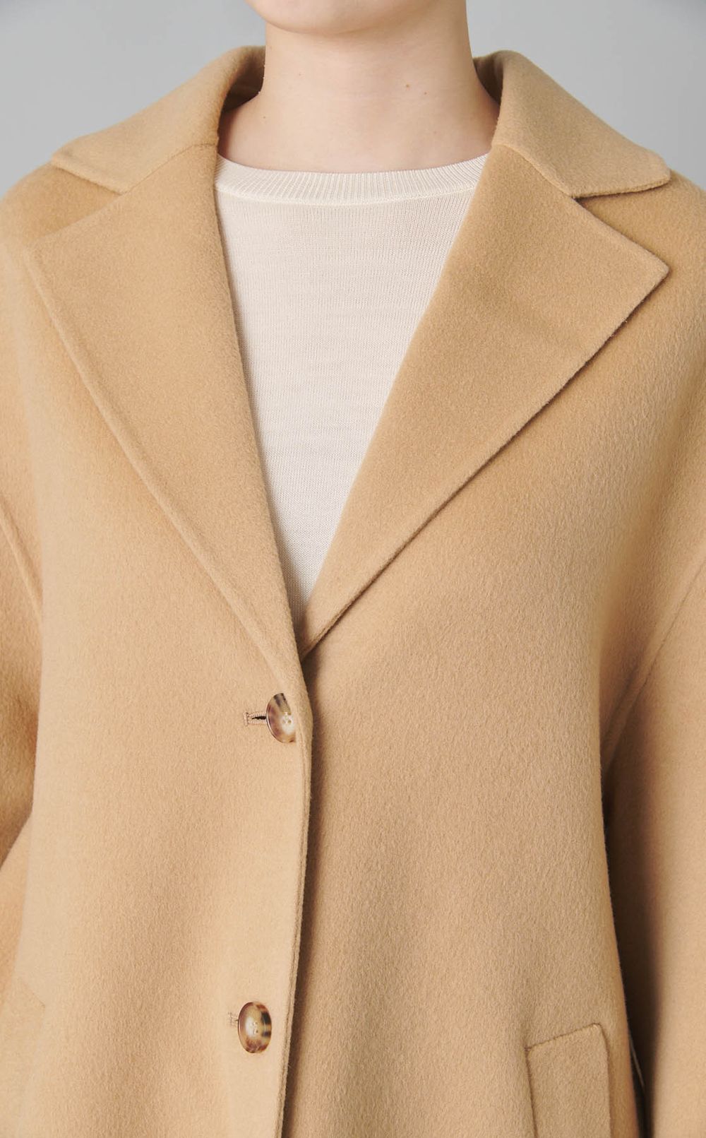 ダブルフェイスコクーンコート