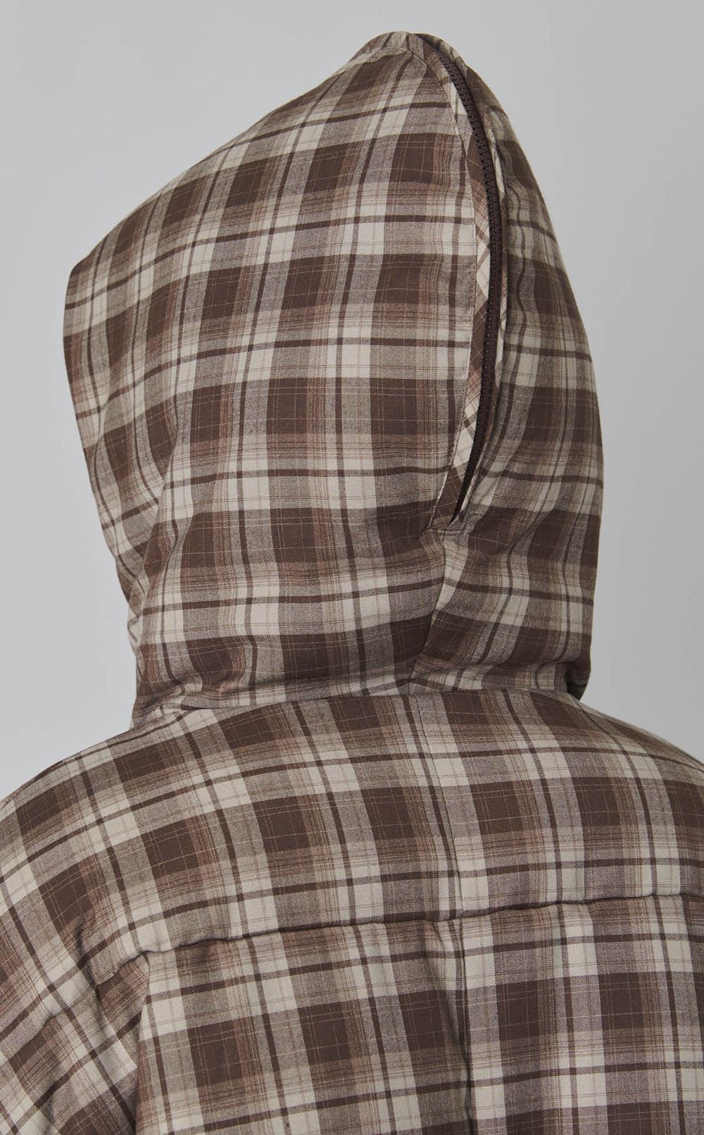 チェックプリントパフブルゾン