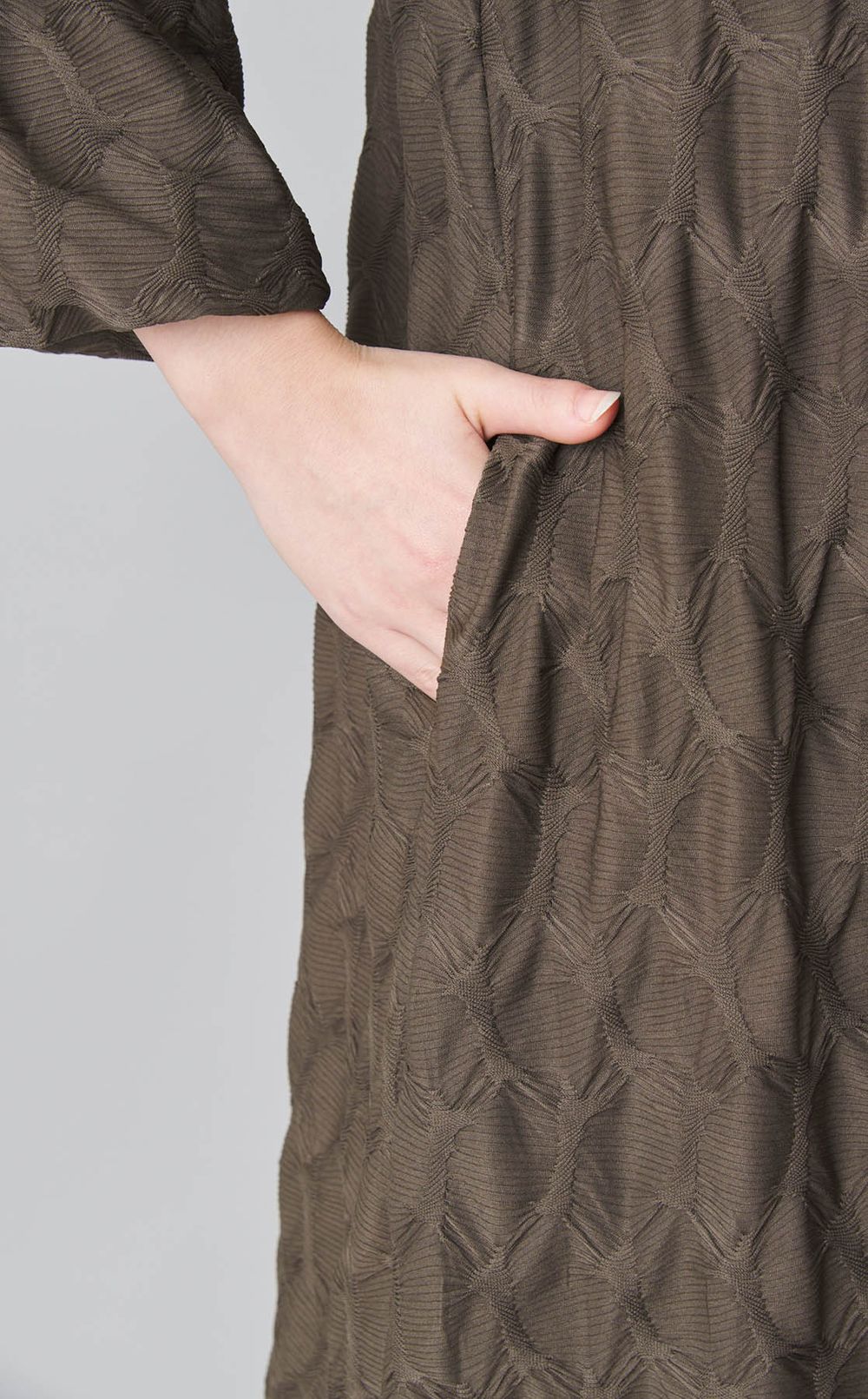 ジャガードバルーンスリーブドレス