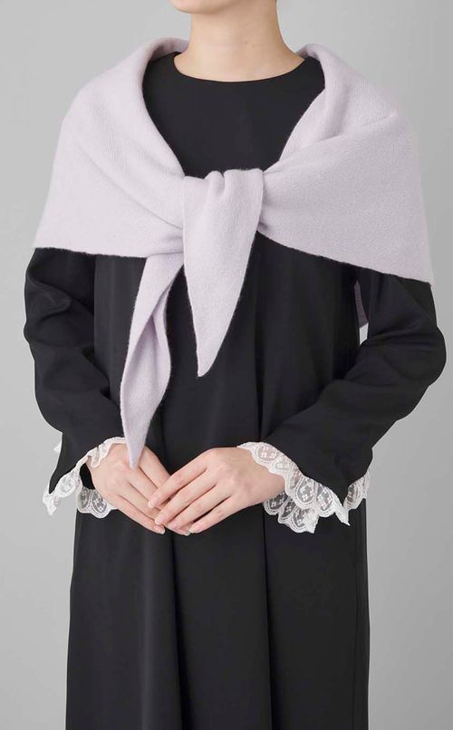 トライアングルカシミヤニットストール