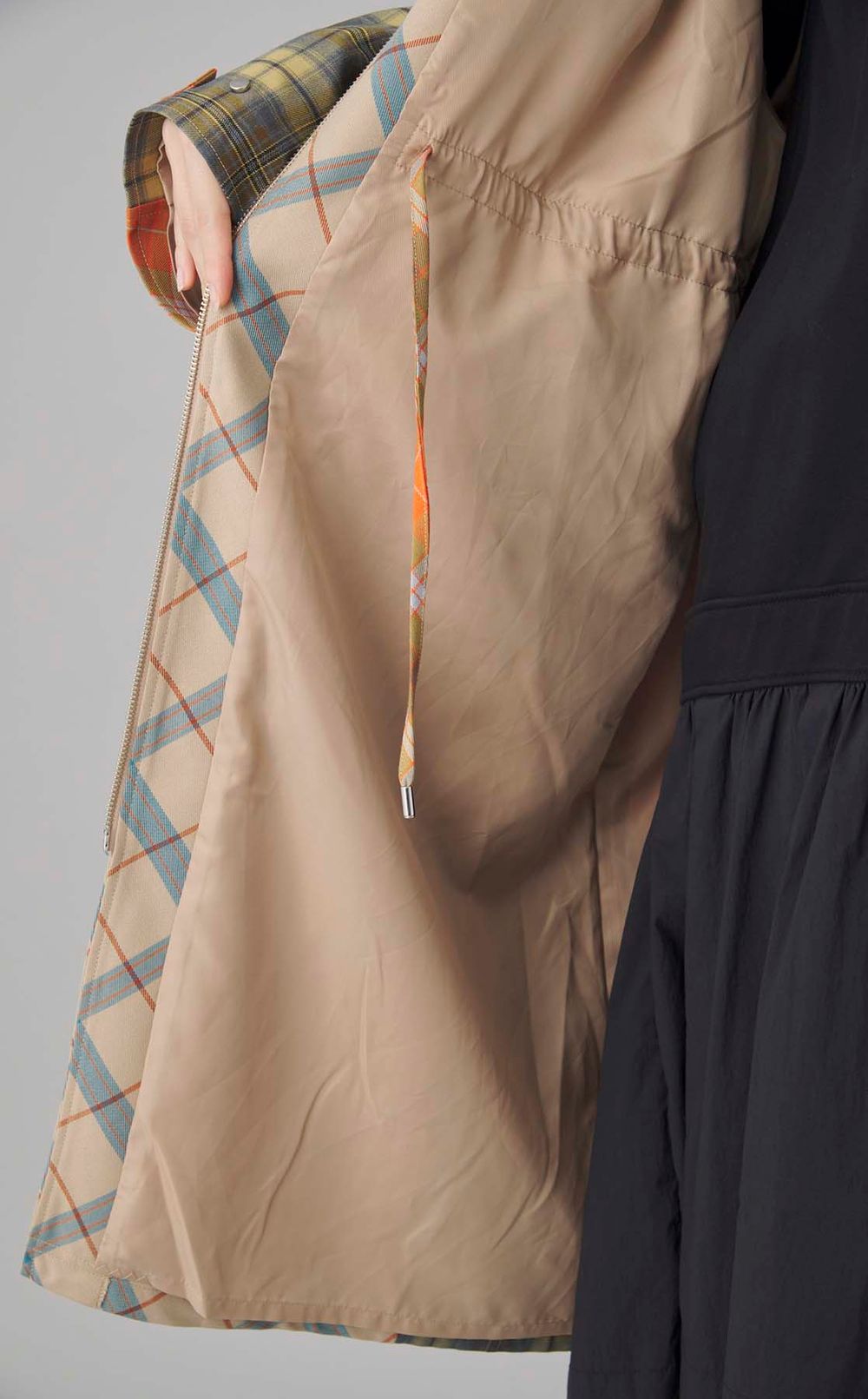 チェックオーバーモッズコート