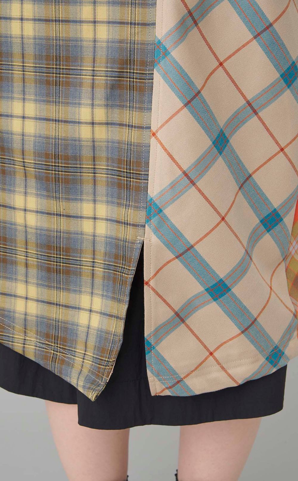 チェックオーバーモッズコート