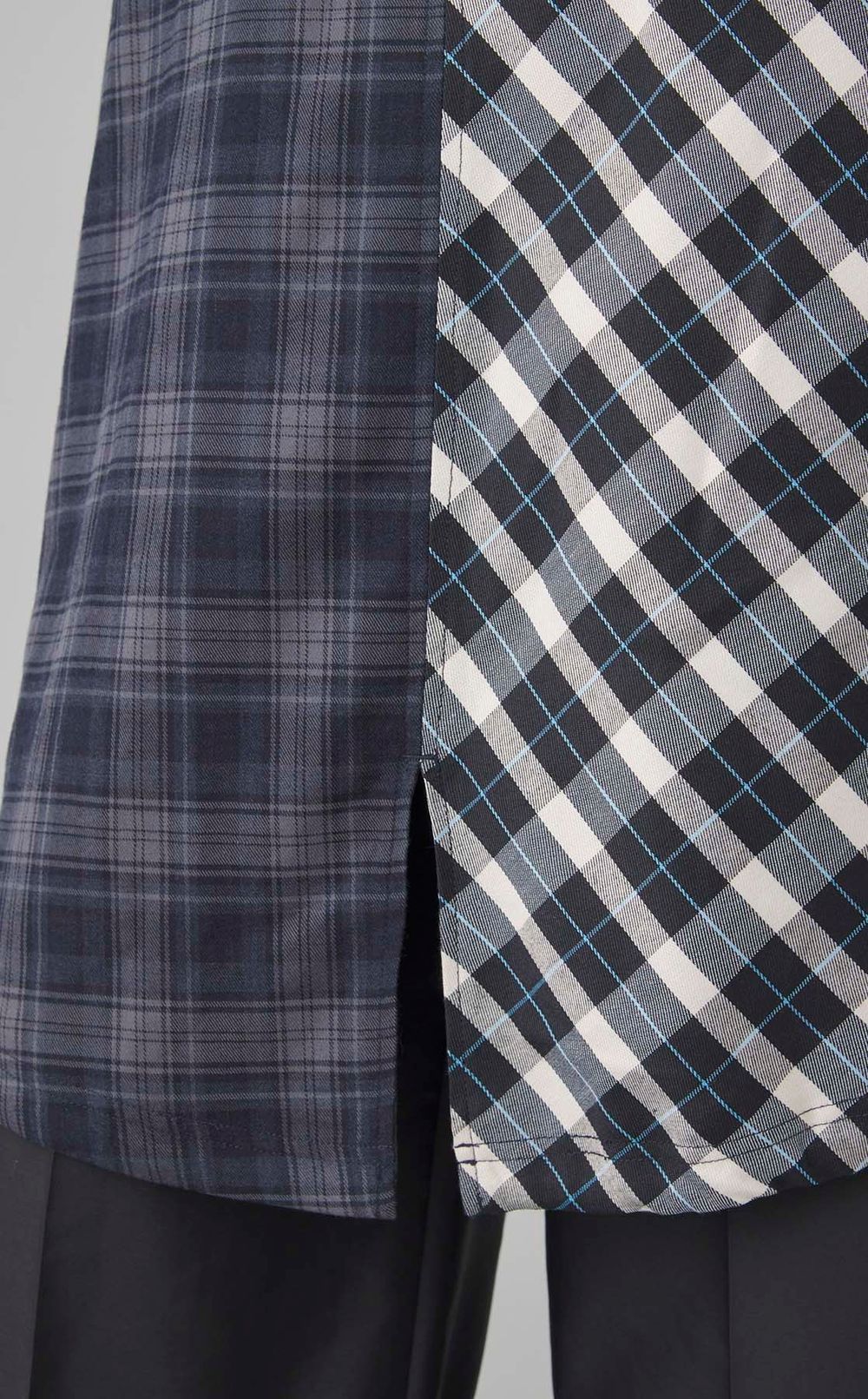 チェックオーバーモッズコート