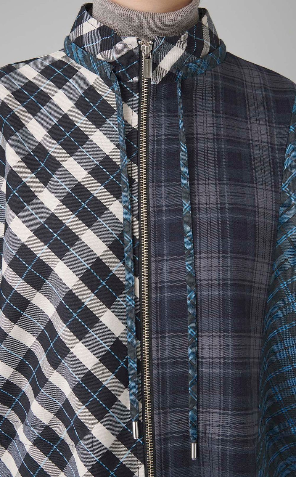 チェックオーバーモッズコート