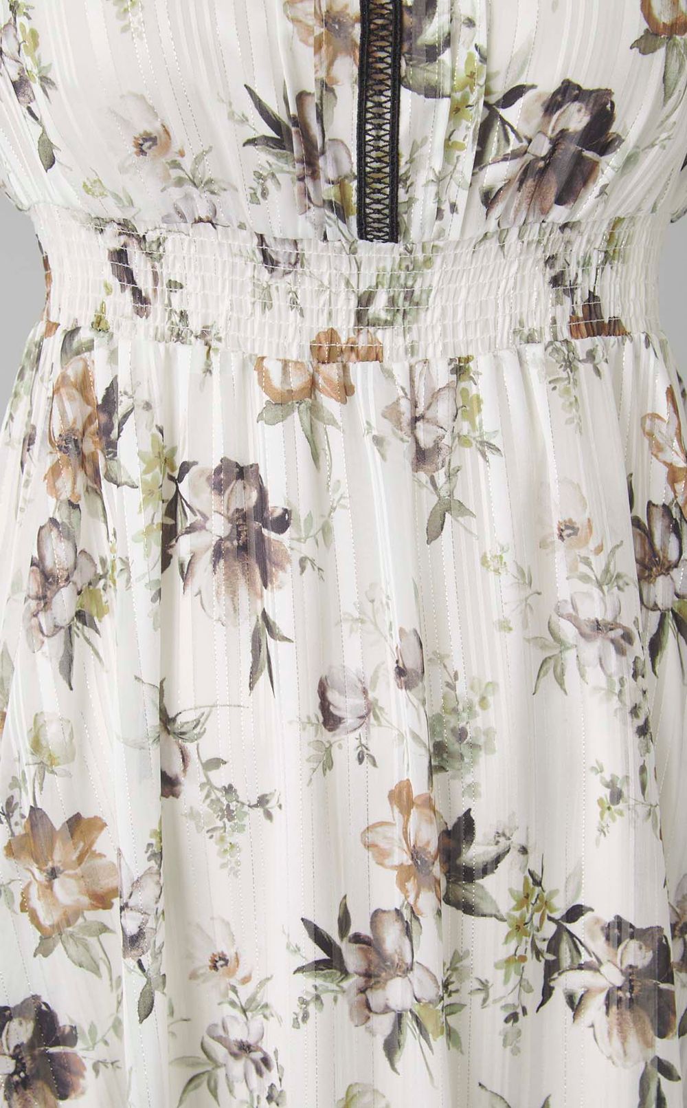 フラワープリントフレアワンピース