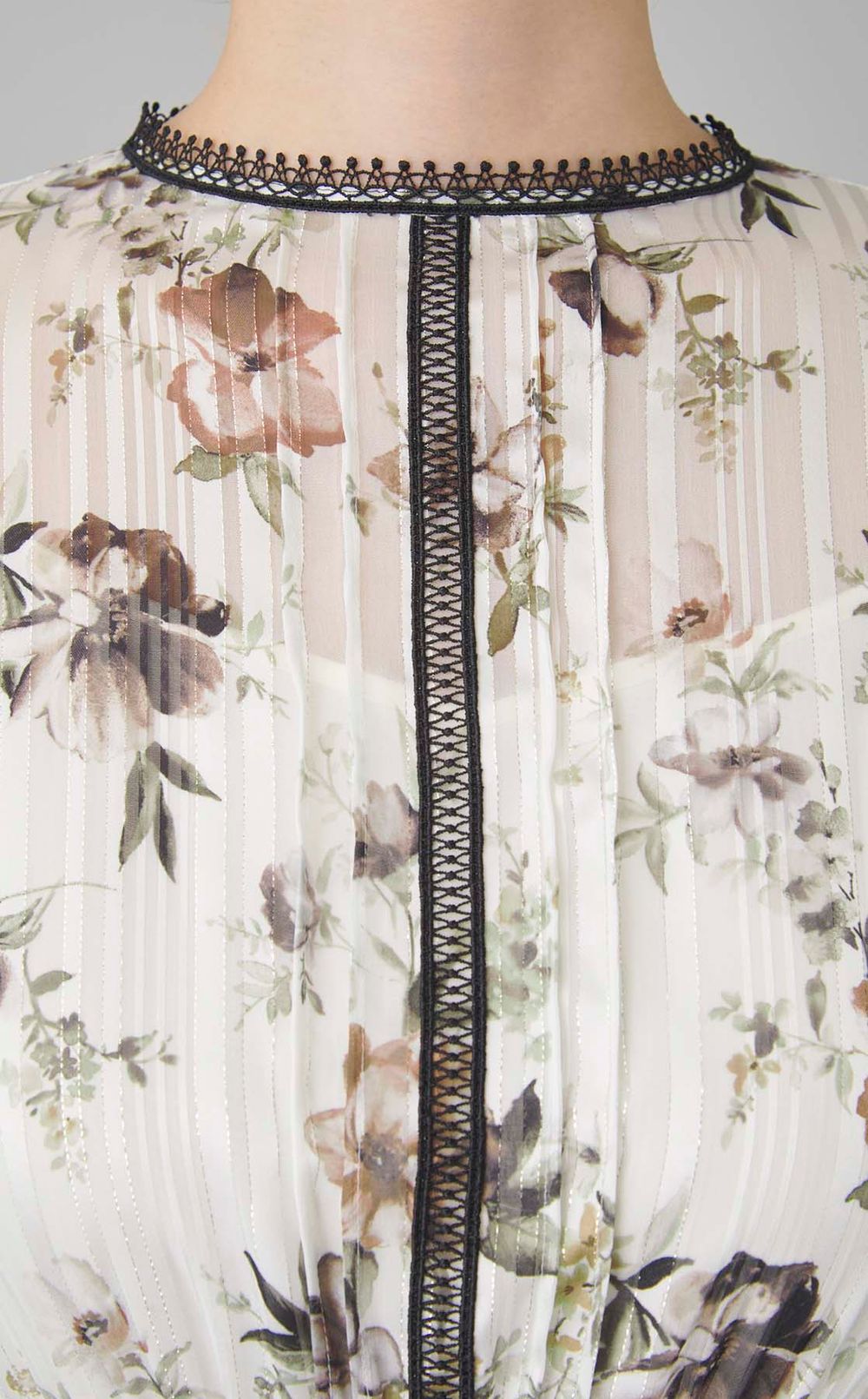 フラワープリントフレアワンピース