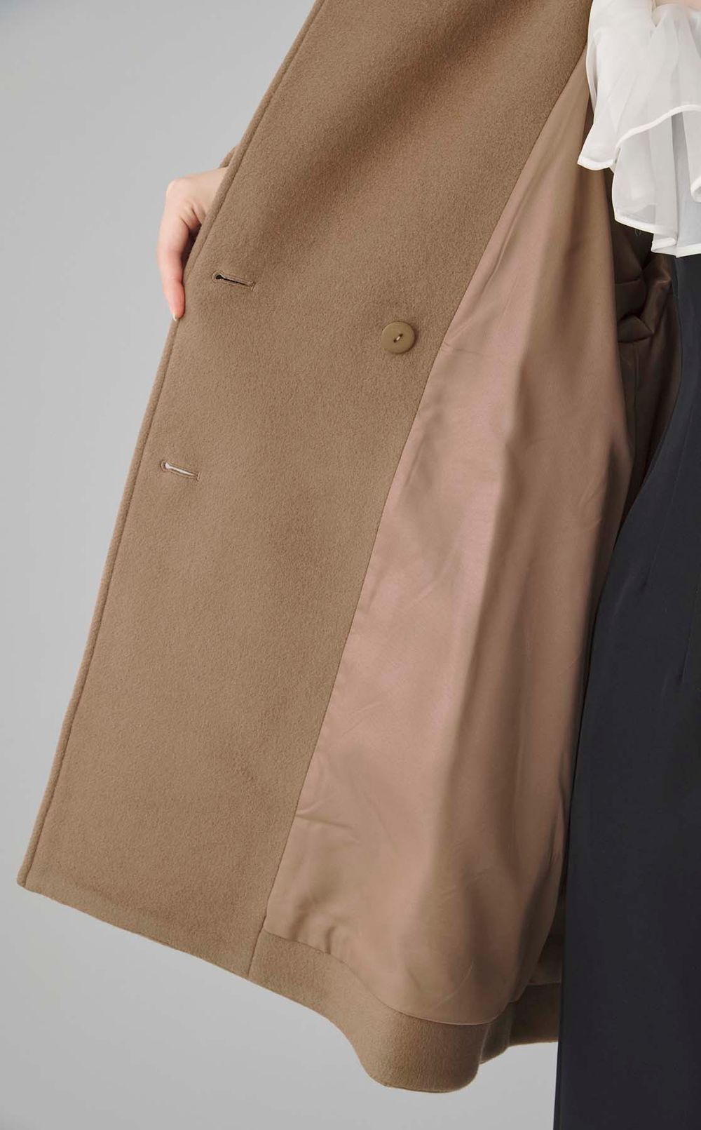 Aラインウールミドルコート