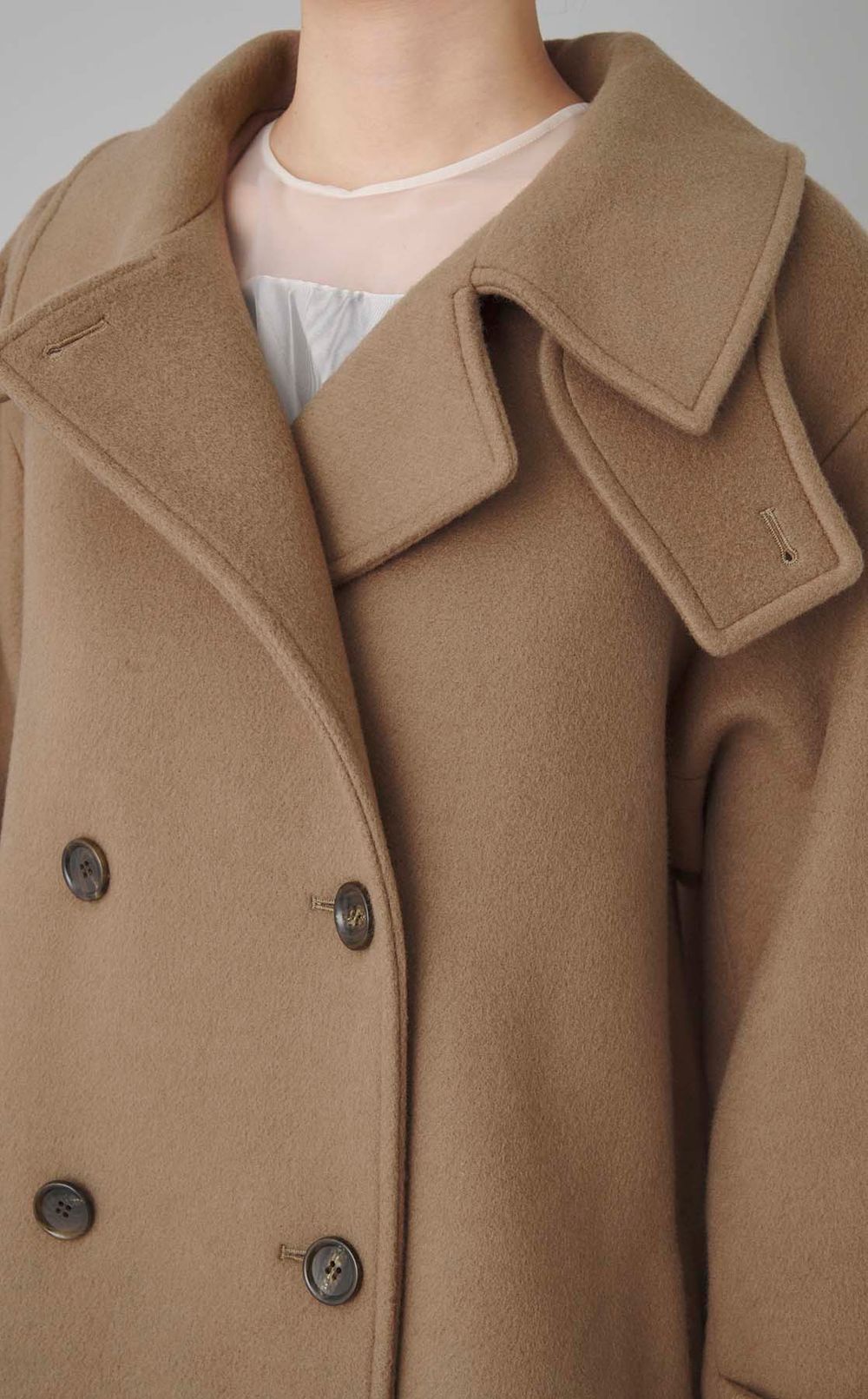 Aラインウールミドルコート