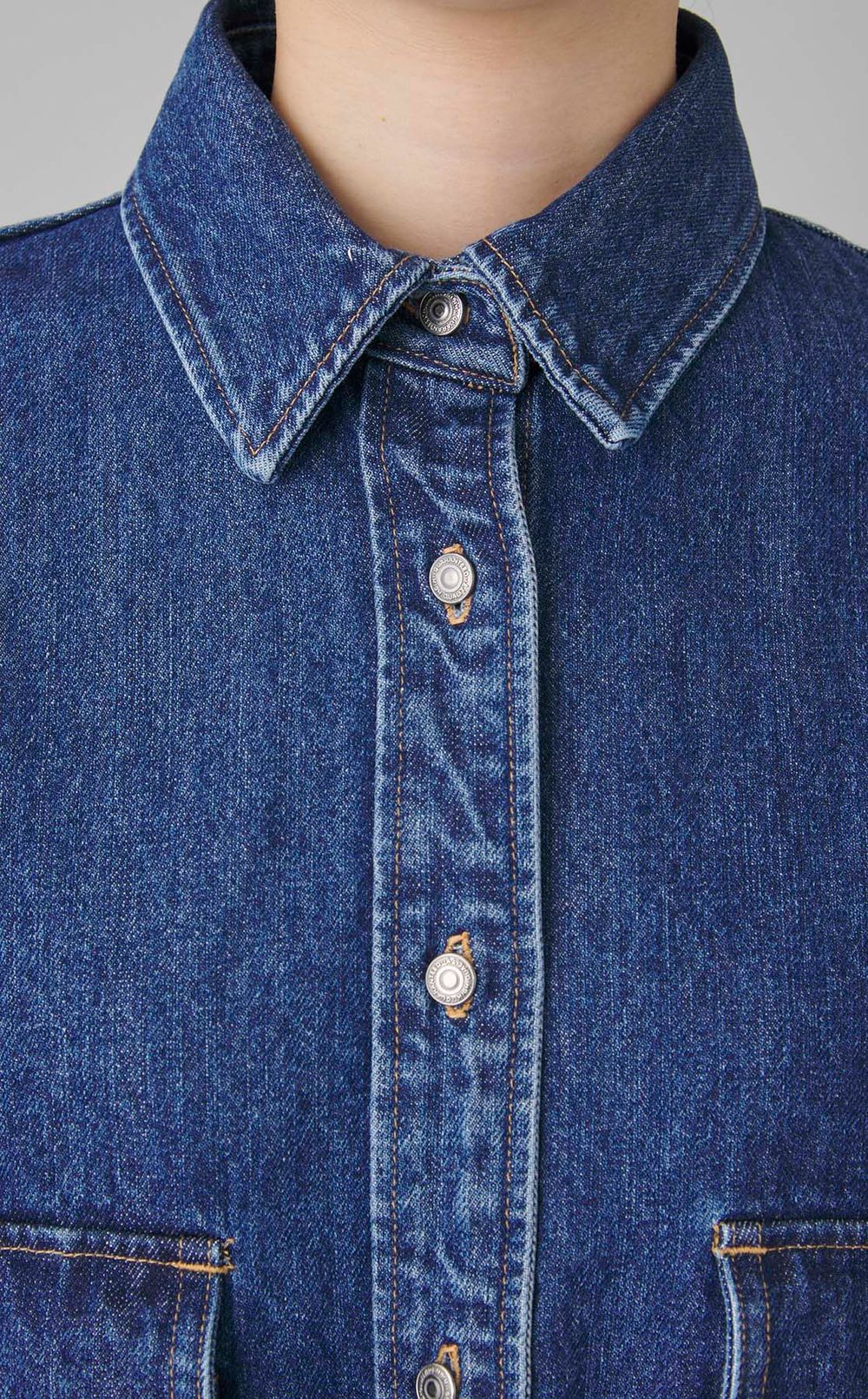 オーバーサイズデニムシャツブルゾン