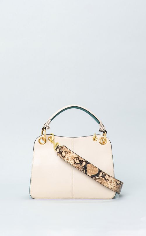 パイソンベルト付ハンドバッグ