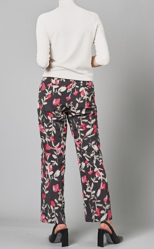 フラワーバックギャザーパンツ