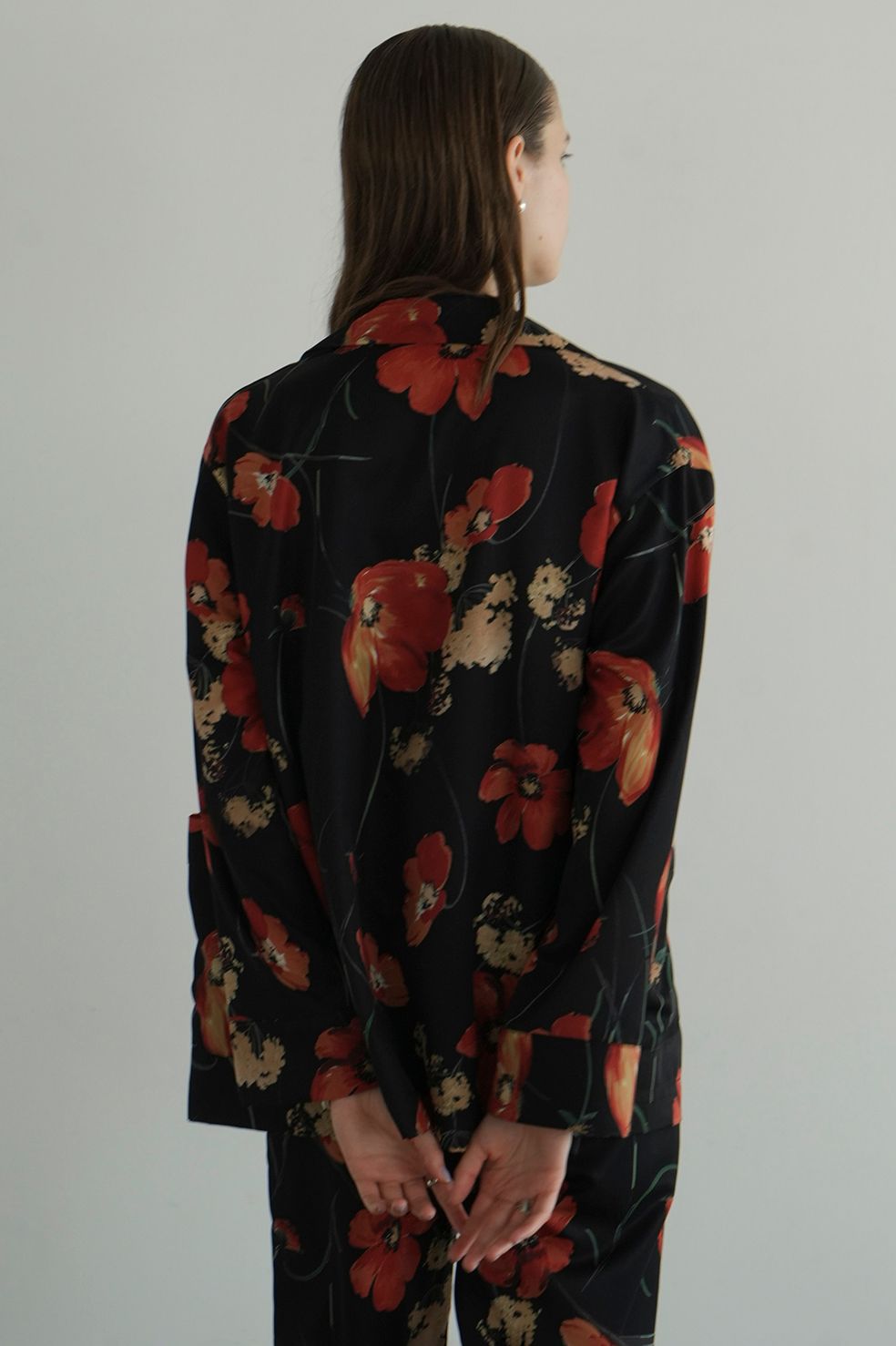 CLANE｜フラワープリントシャツジャケット