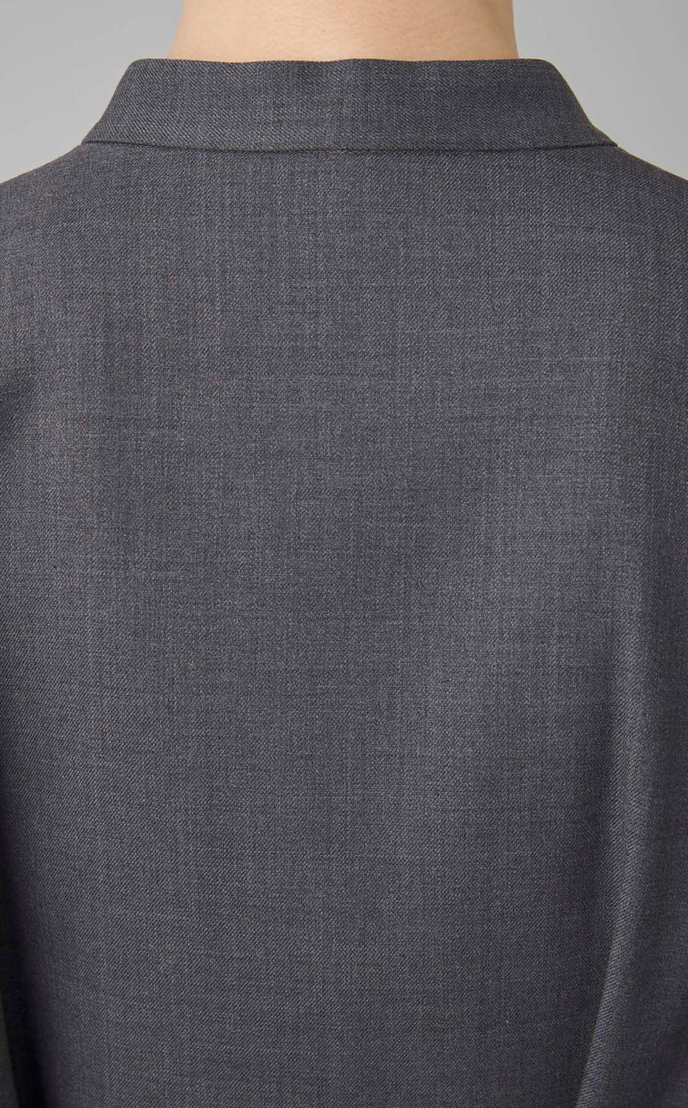 ストレッチサキソニーシャツワンピース