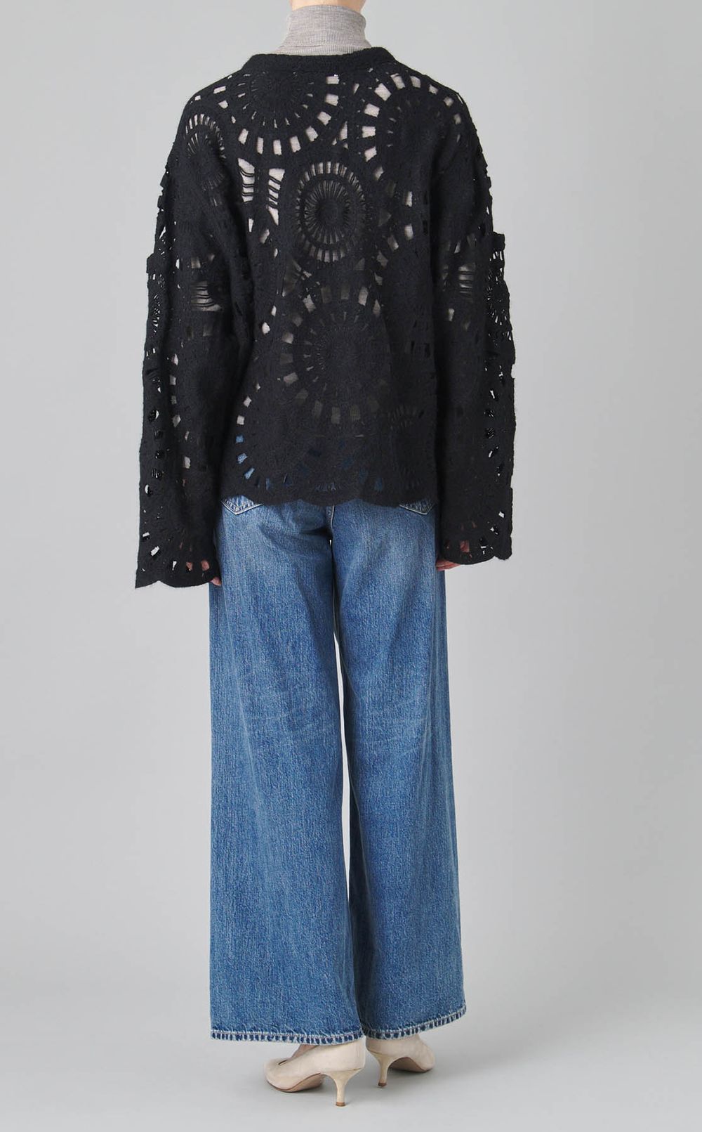 エンブロイダリーニットジャケット