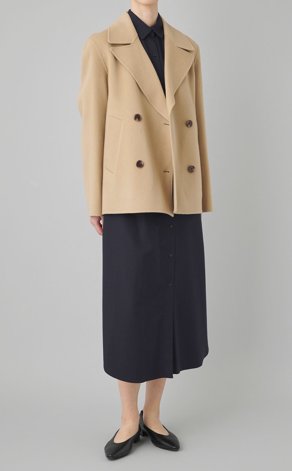 ウールフランネルシャツワンピース