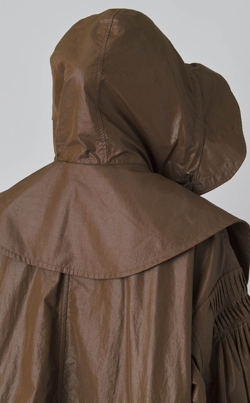 ピンタックナイロンモッズコート