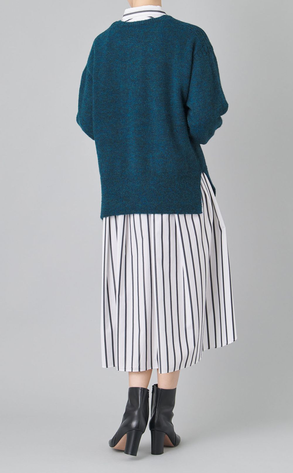 メランジミックスニットプルオーバー