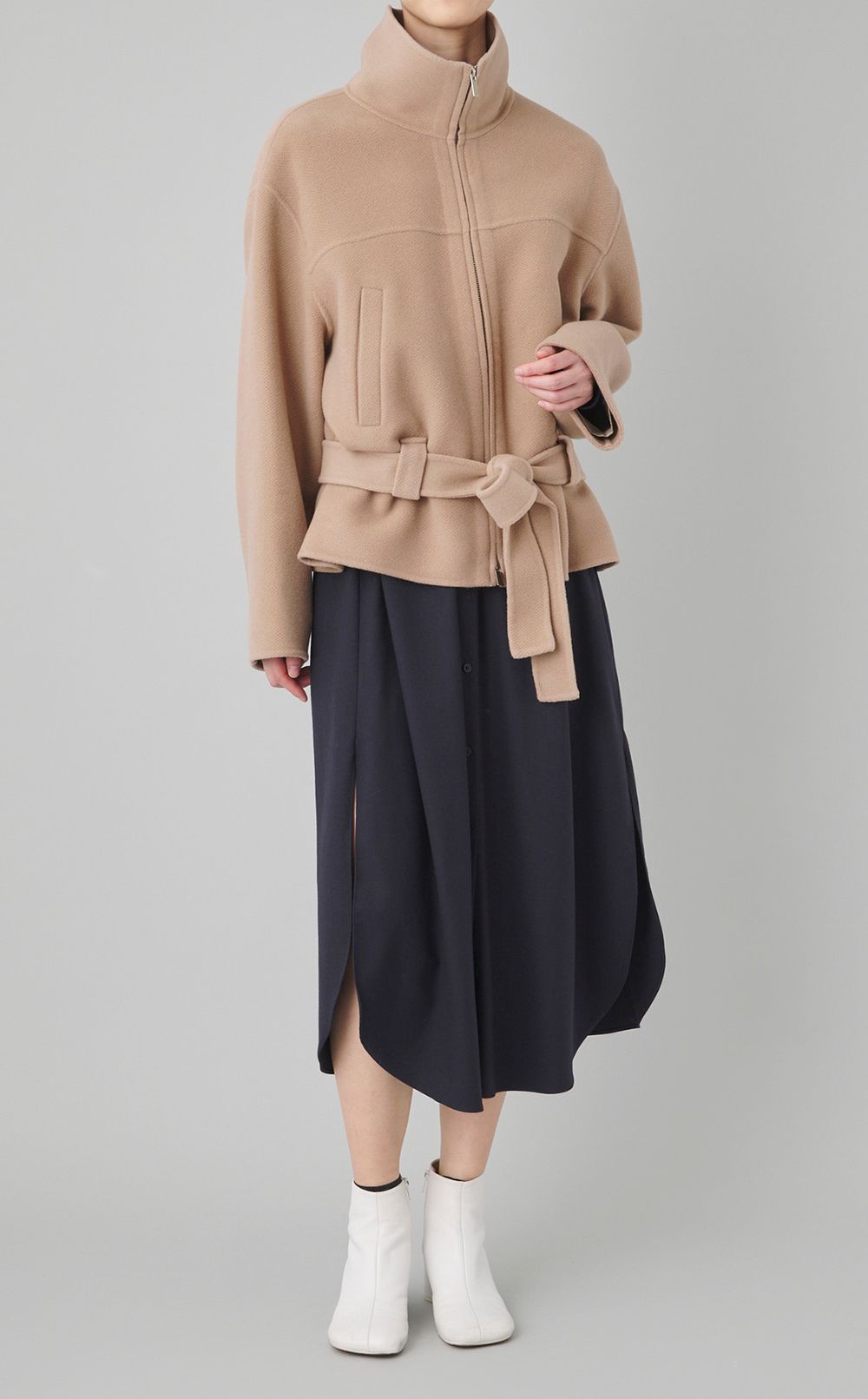 ウールフランネルシャツワンピース