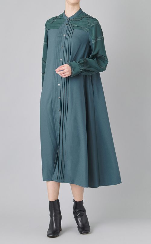 クロスタックシャツワンピース